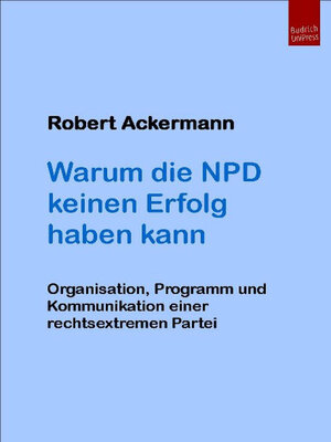 cover image of Warum die NPD keinen Erfolg haben kann